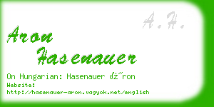 aron hasenauer business card